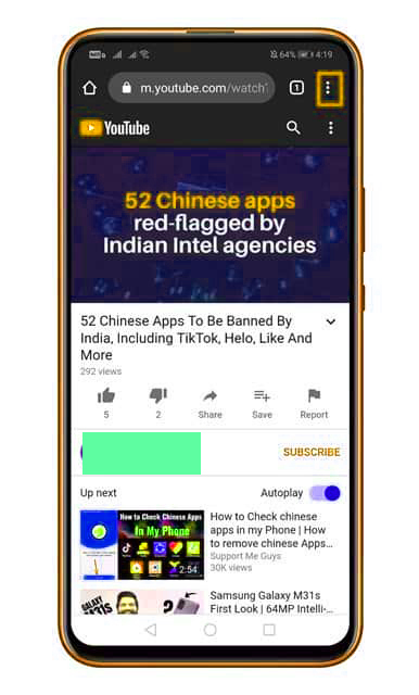 youtube video play in audio