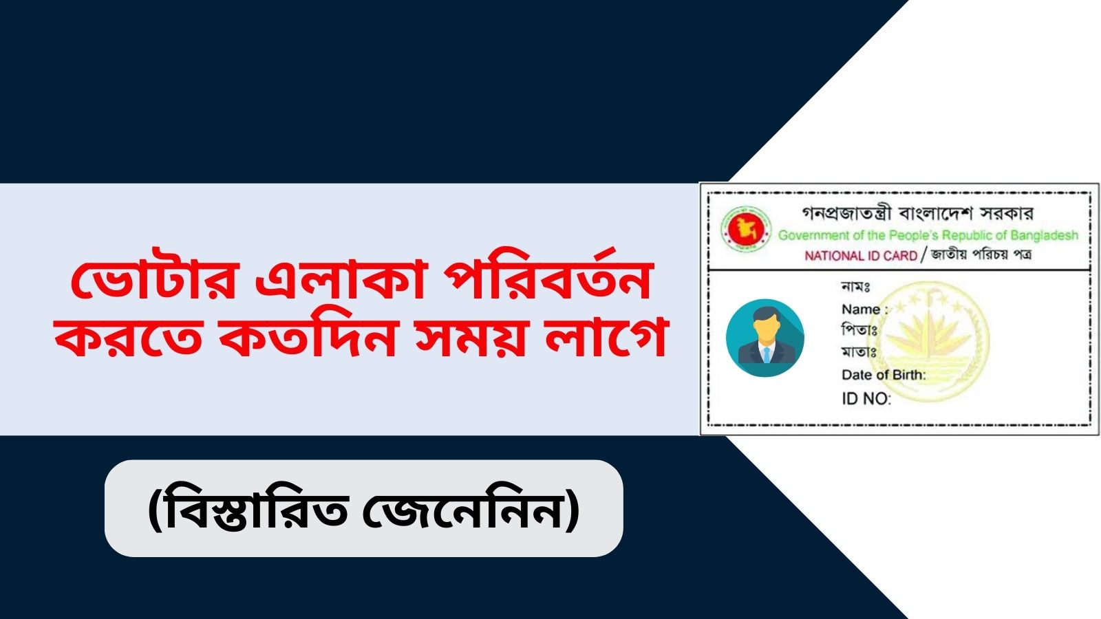 ভোটার এলাকা পরিবর্তন করতে কতদিন সময় লাগে