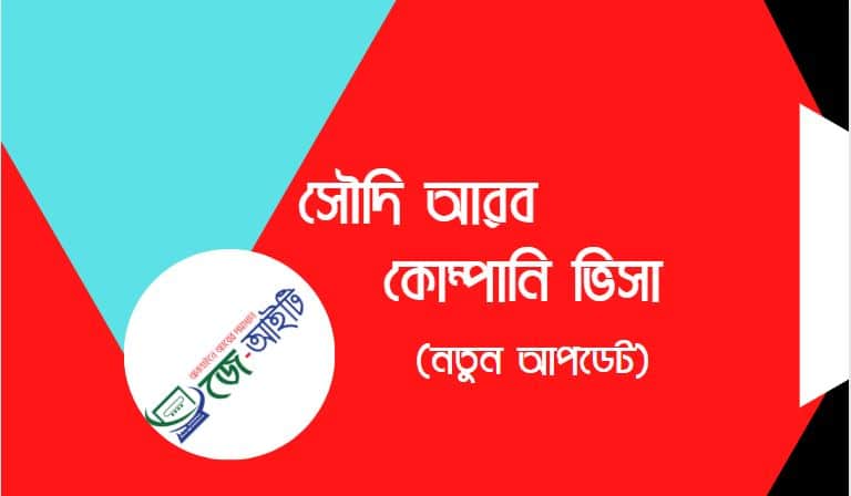 সৌদি আরব কোম্পানি ভিসা ২০২২ (নতুন আপডেট)