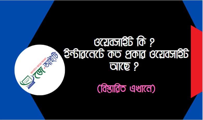 ওয়েবসাইট কি ? ইন্টারনেটে কত প্রকার ওয়েবসাইট আছে ? (জেনেনিন এখানে)