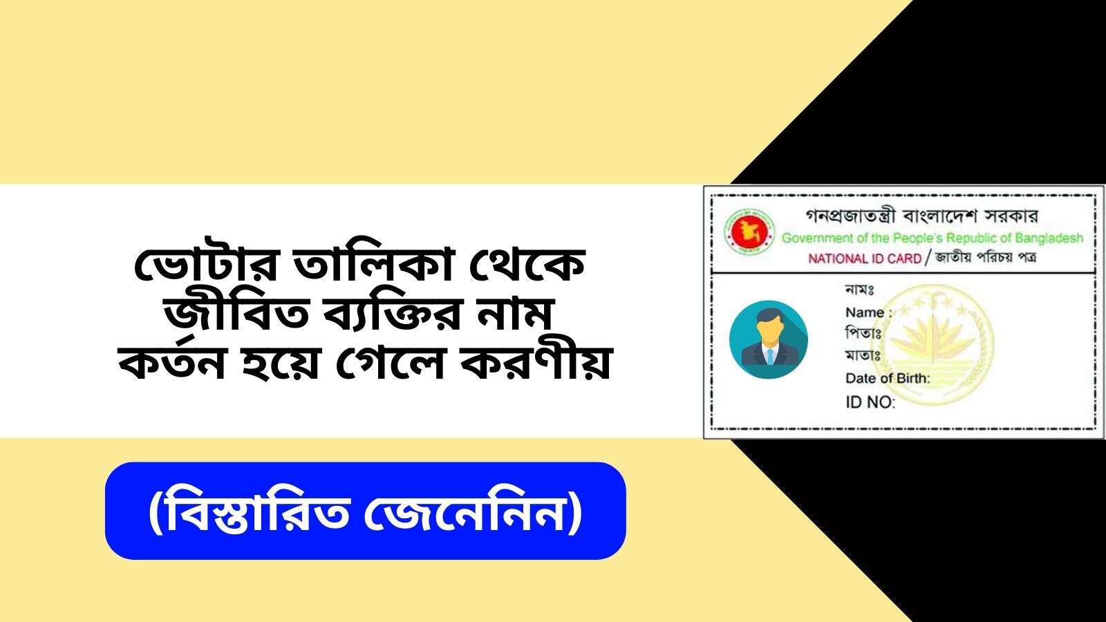 ভোটার তালিকা থেকে জীবিত ব্যক্তির নাম কর্তন হয়ে গেলে করণীয়