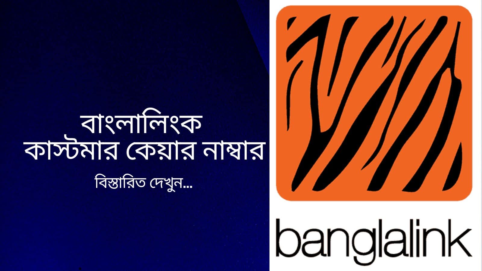 বাংলালিংক কাস্টমার কেয়ার নাম্বার